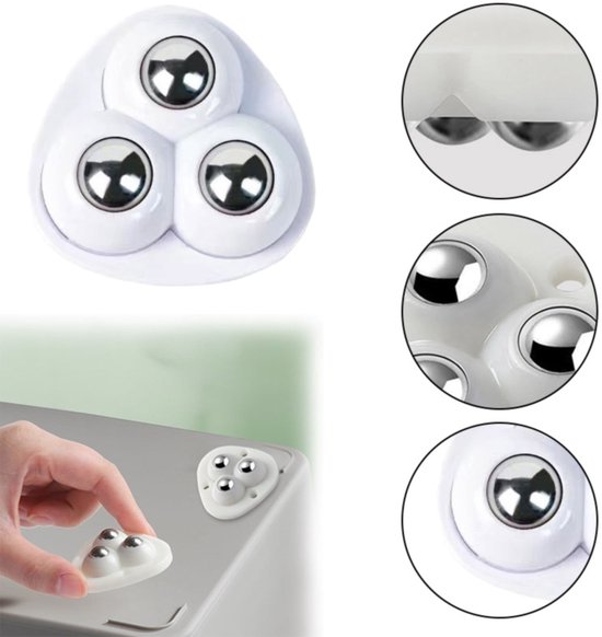 4er-pack Selbstklebende Tischrollen - Möbelrollen Und Geräterollen, Geeignet Für Küchen, Kaffeemaschinen, Mixer, Backöfen, Weiß.