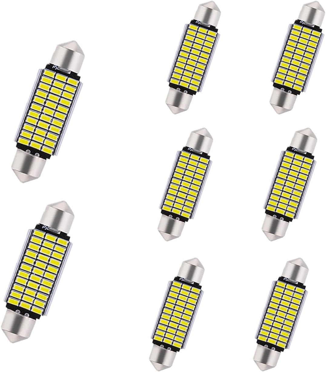 8er-pack Kfz-led-lampen, Can-bus-fehlerfrei, 41 Mm, 12 V, 6500 K, 600 Lm, 33msd-3014 Chipsatz, Cw5 Innenraumbeleuchtung, Kennzeichenbeleuchtung, Weiß