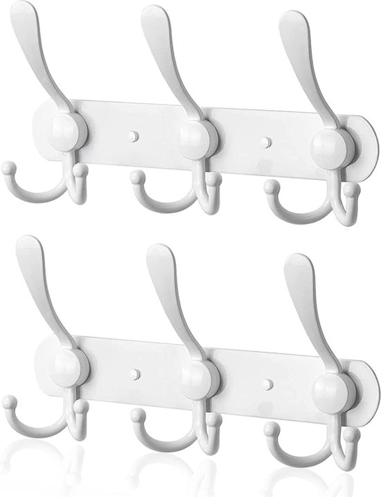 Kleiderhaken Hakenleiste Kleiderschrankhaken Edelstahl Handtuchhaken Wandhaken Kleiderstange Vintage-garderobe Für Küche Bad Schlafzimmer Weiß 9 9