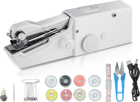 Tragbare Nähmaschine, Elektrische Nähmaschine, Mini Nähmaschine, Für Anfänger, Nähen Von Kleidung, Familie, Reisen, Diy (weiß)