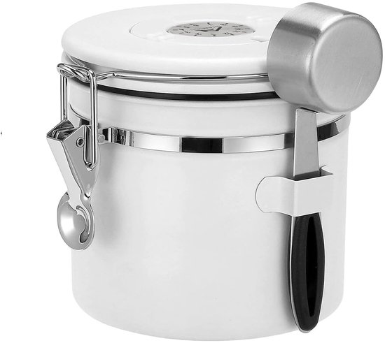 Luftdichte Kaffeedose 1 2 L Luftdichte Kaffeedose Löffel Aufbewahrungsbehälter Für Kaffeebohnen Kaffeebehälter Mit Datumsangabe Für Kaffeebohnen 1,2 L