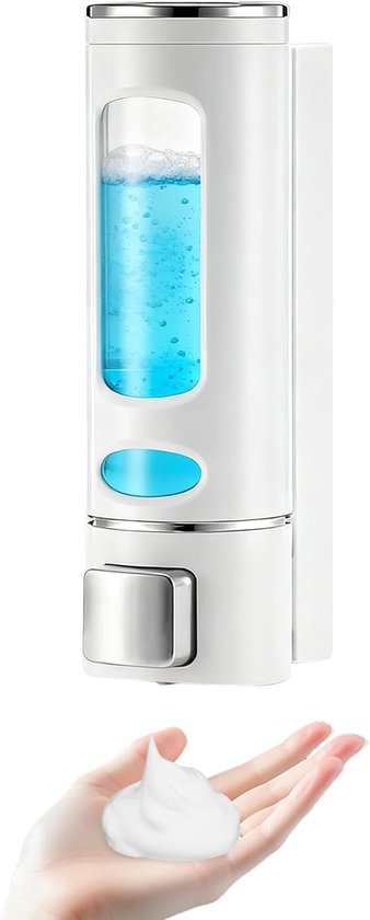 400 Ml Wandseifenspender Bohrfreier Wandseifenspender Gleichmäßige Dosierung Shampoo-duschgel-spender Für Shampoo Spülung Duschgel Flüssigseife Weiß