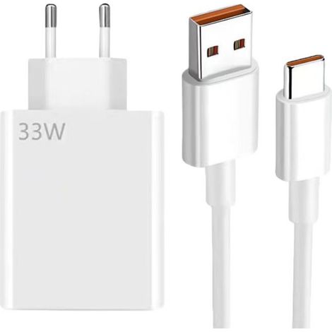 Kompatibel Mit Dem Xiaomi Supercharge 33w Kit (europäisches Schnellladegerät Nach Standard + Usb-c-datenkabel) – Universelles Schnellladen Für Smartphones Und Tablets