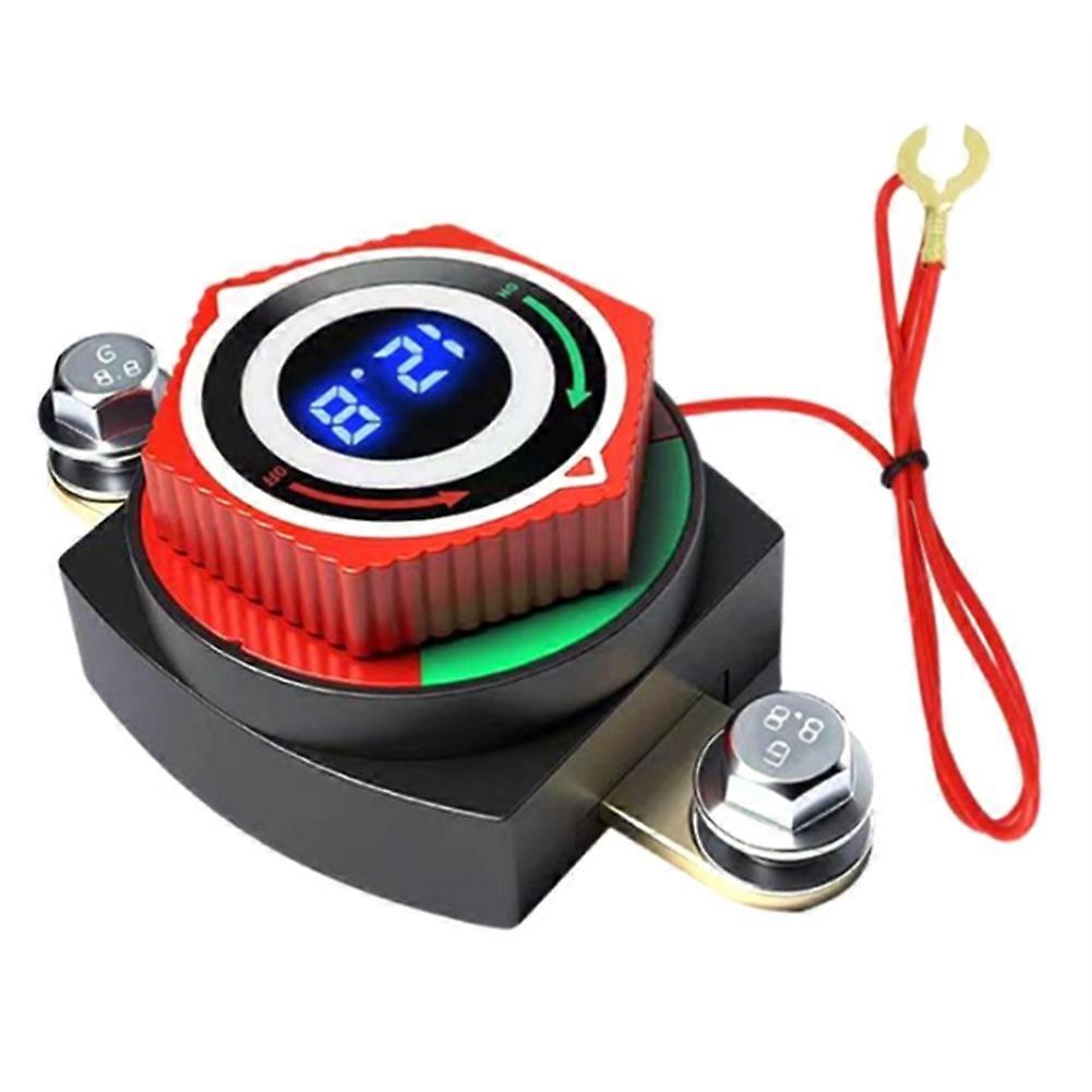 Digitaler Batterietrennschalter Mit Led-voltmeter, Dc 5–80 V Ein/aus, Für Auto, Wohnmobil, Boot A