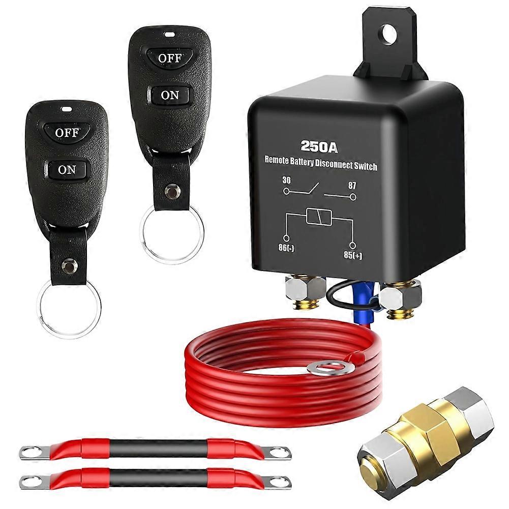 12v 250a Seitlicher Fern-batterietrennschalter - Drahtloser Hauptleistungsschalter Mit Fernbedienung
