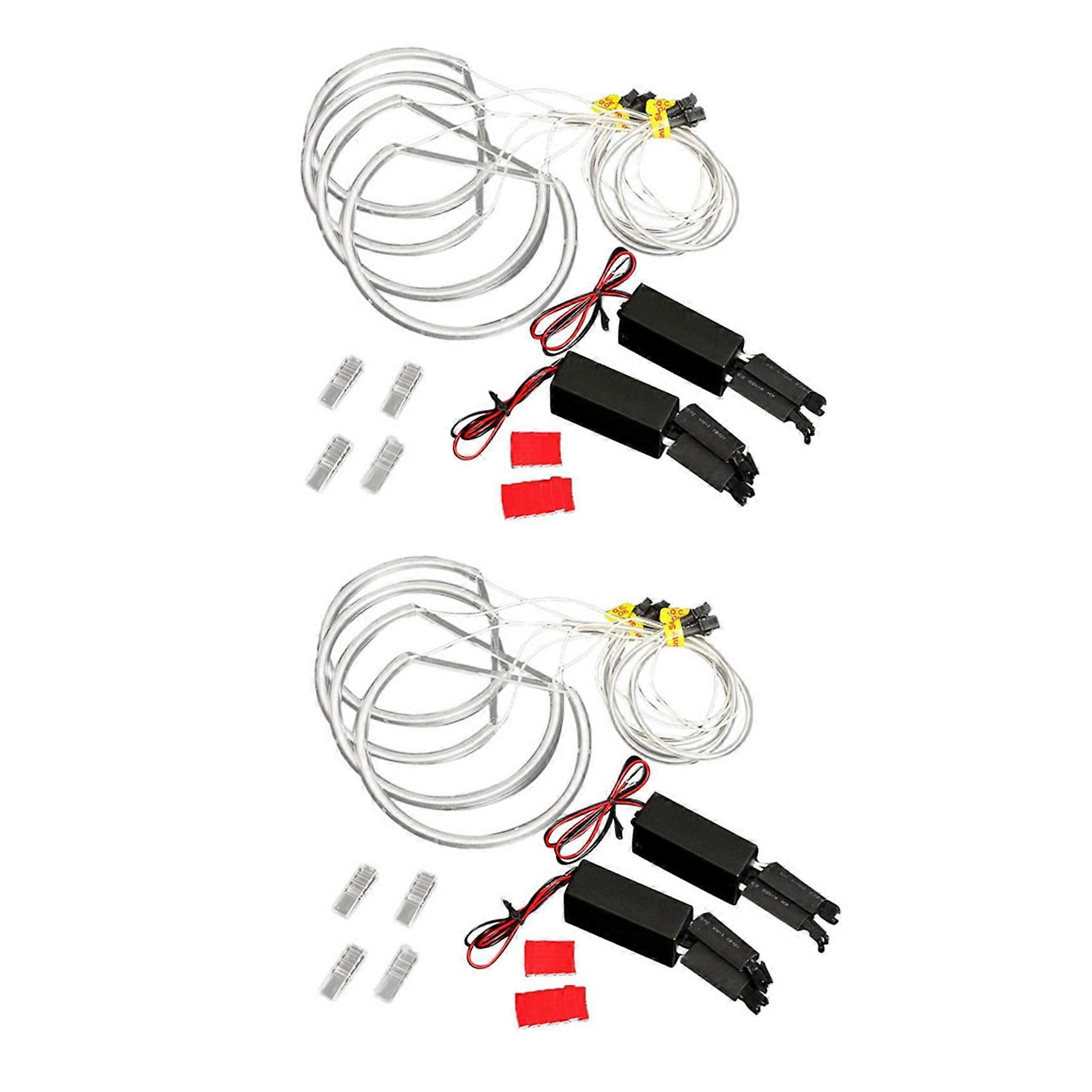 8x Ccfl "angel Eye" Weiße Led-halo-lichtringe (ohne Projektor) Für Bmw 3er E46
