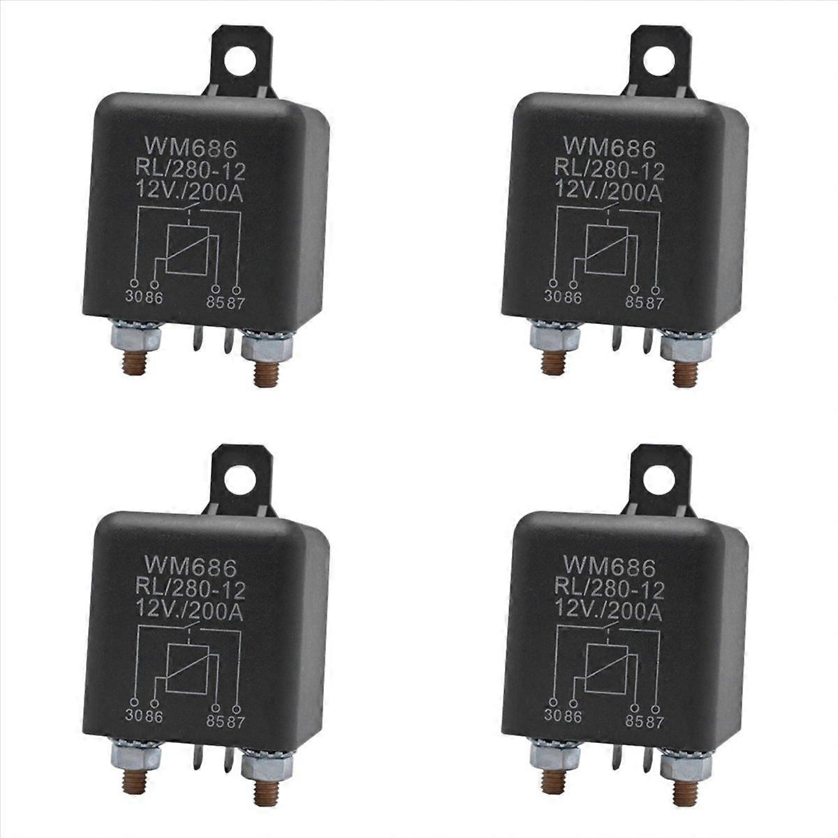 4x 12v 4-poliges Wm686 Batterietrennrelais, Normalerweise Offen Rl/280 200a Relais Für Kfz-ein/aus-schalter