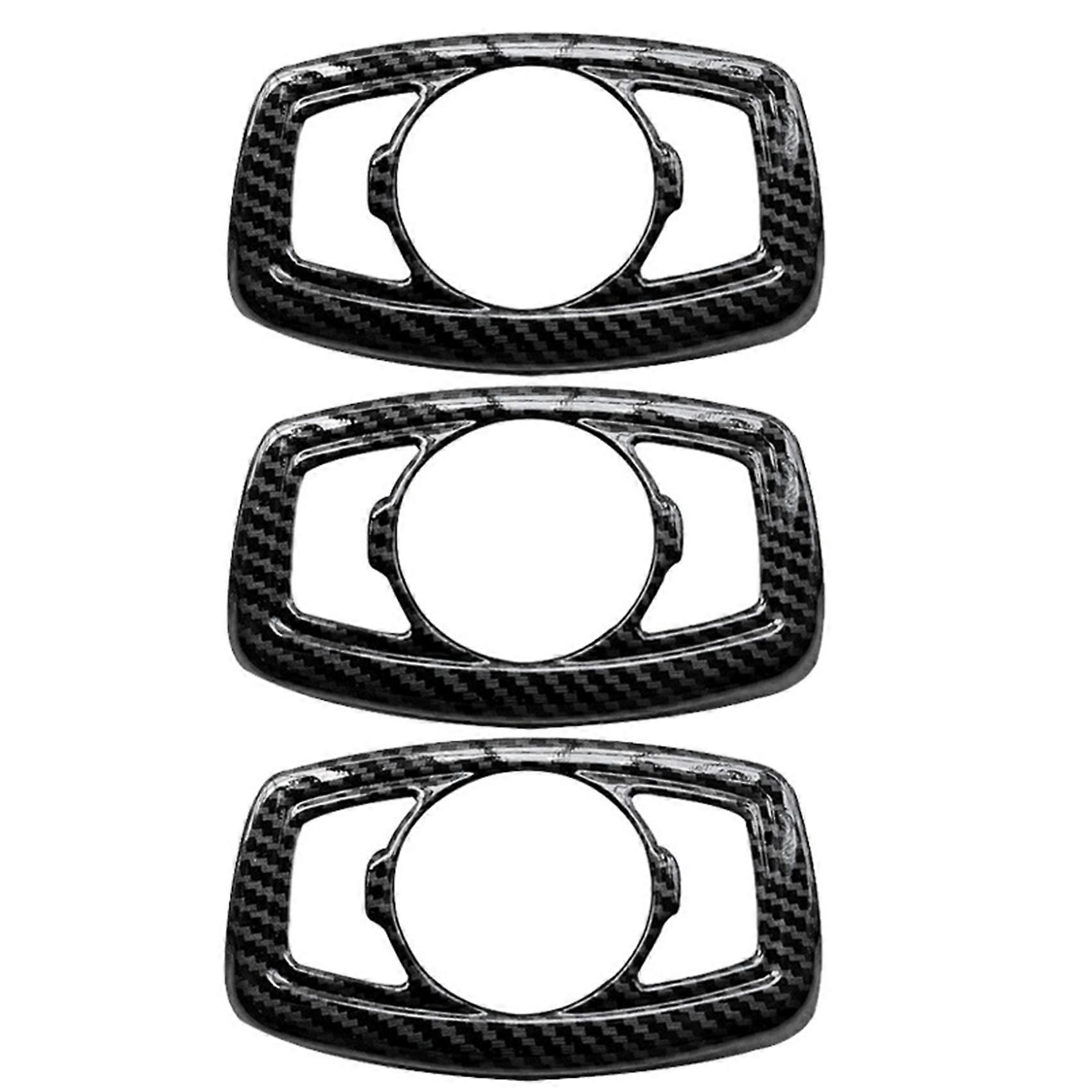 3x Scheinwerferschalterabdeckung Aus Kohlefaser, Bedienknopfrahmen Für Ford Ranger / Everest 2015-2021