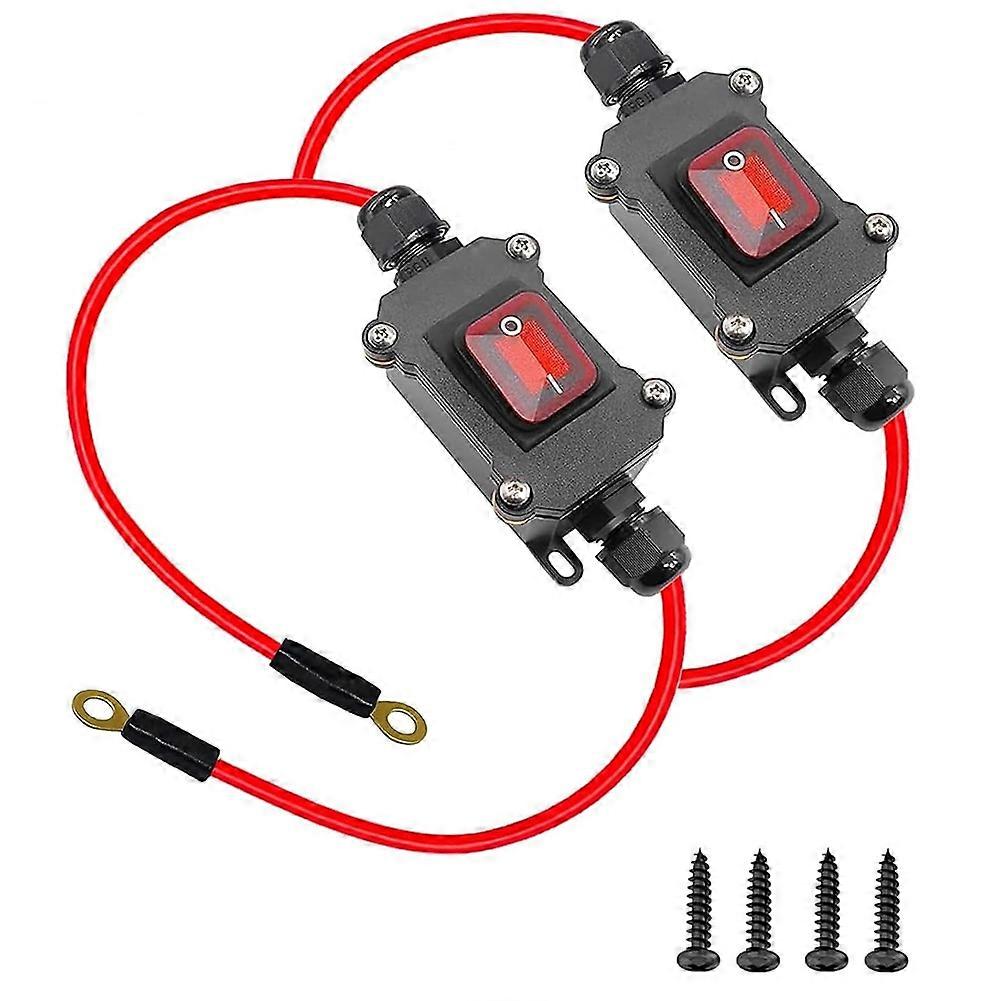 2 Wasserdichte Dc12v-24v-inline-schalter, Dualer Steuerkreis, 25a Hochstrom Für Automobil- Und Schiffsanwendungen