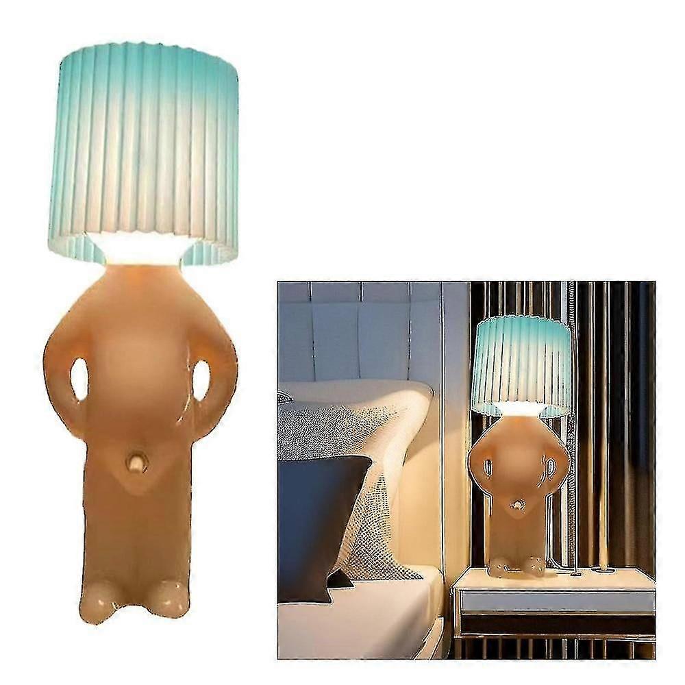 Kreative Schreibtischlampe Fürs Kinderzimmer, Originelles Nachtlicht Mit Schüchternem Jungenmotiv, Bezaubernde Tischdekoration