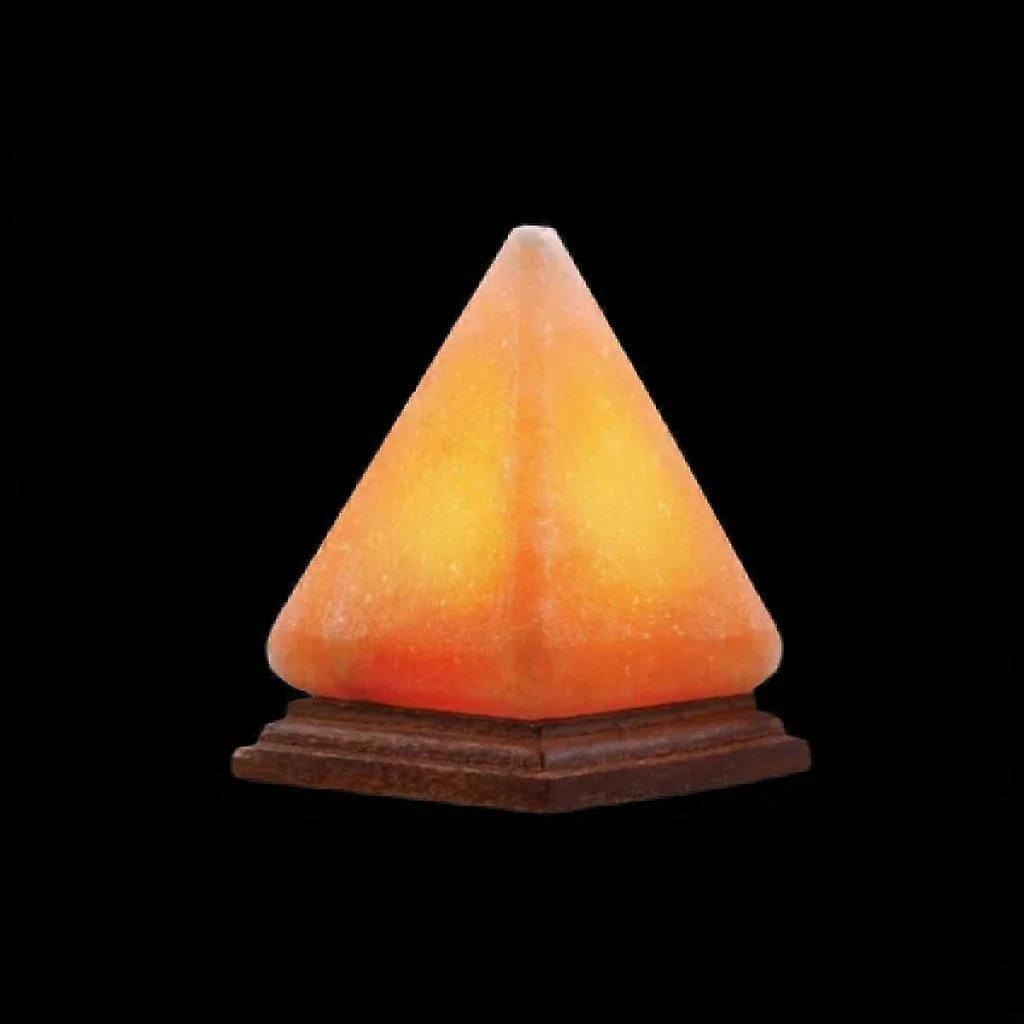 Tragbare Pyramiden-salzlampe Aus Rosa Himalaya-salz, Farbwechselnde Led Mit Usb-anschluss, 7 Stimmungsfarben Und Warmes Licht, Massivholzsockel Für Wohnzimmer, Schlafzimmer Und Büro