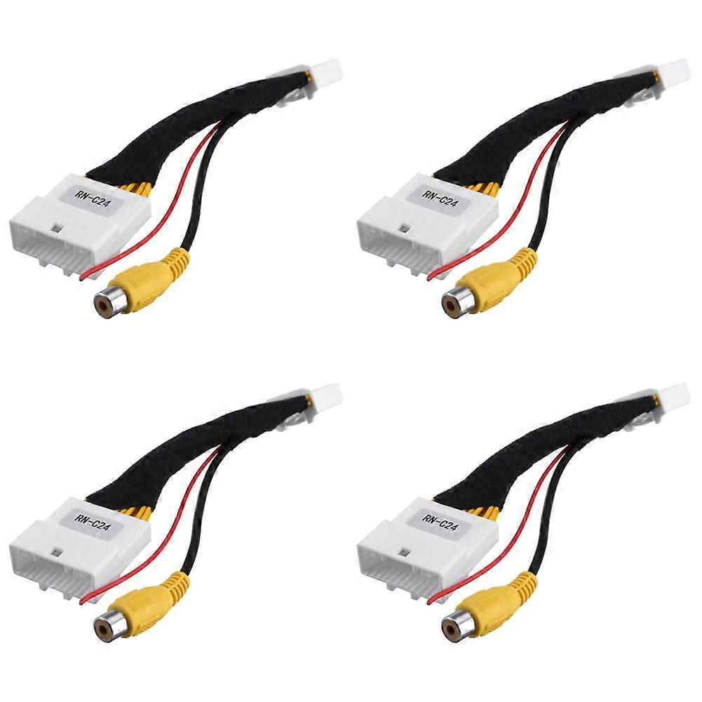 Rca-adapterkabel Für Rückfahrkamera Mit 24-poligem Videoeingangsschalter (4 Stück) Für Renault Stepway, Vivaro, Dacia Sandero Und Clio 4.