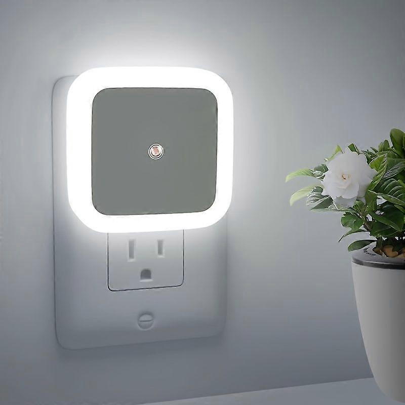 Nachtlicht Mit Dämmerungssensor, Steckeranschluss Mit Automatischer Ein-/ausschaltfunktion Für Schlafzimmer, Badezimmer, Flur Und Küche, Weiß