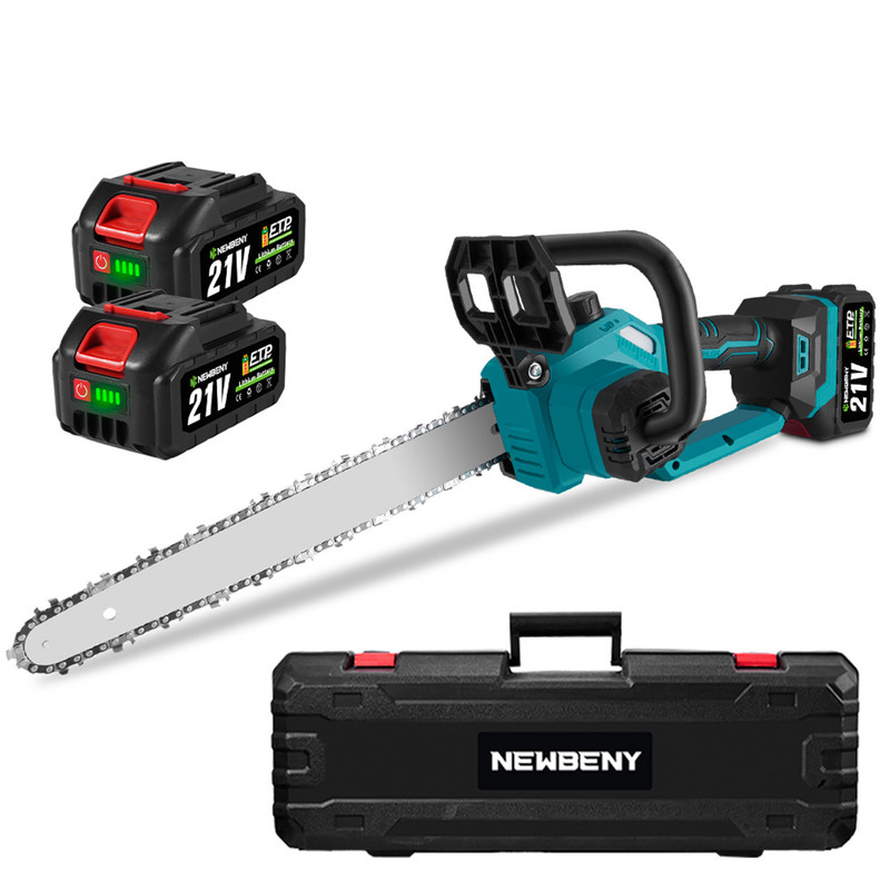 21v Akku-kettensäge Mit Bürstenlosem Motor, 30cm Führungsschiene, Led-anzeige, Mit Zwei 4,0ah-akkus