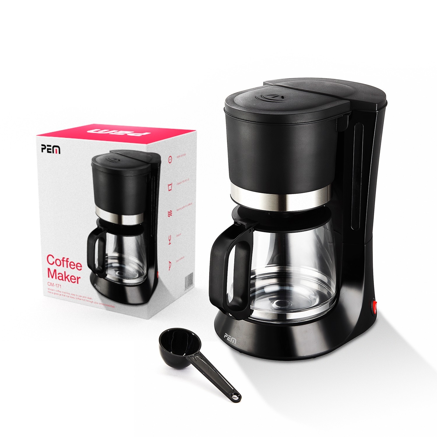 Kaffee 680w - Kapazität 10 Tassen - Edelstahl Und Schwarz