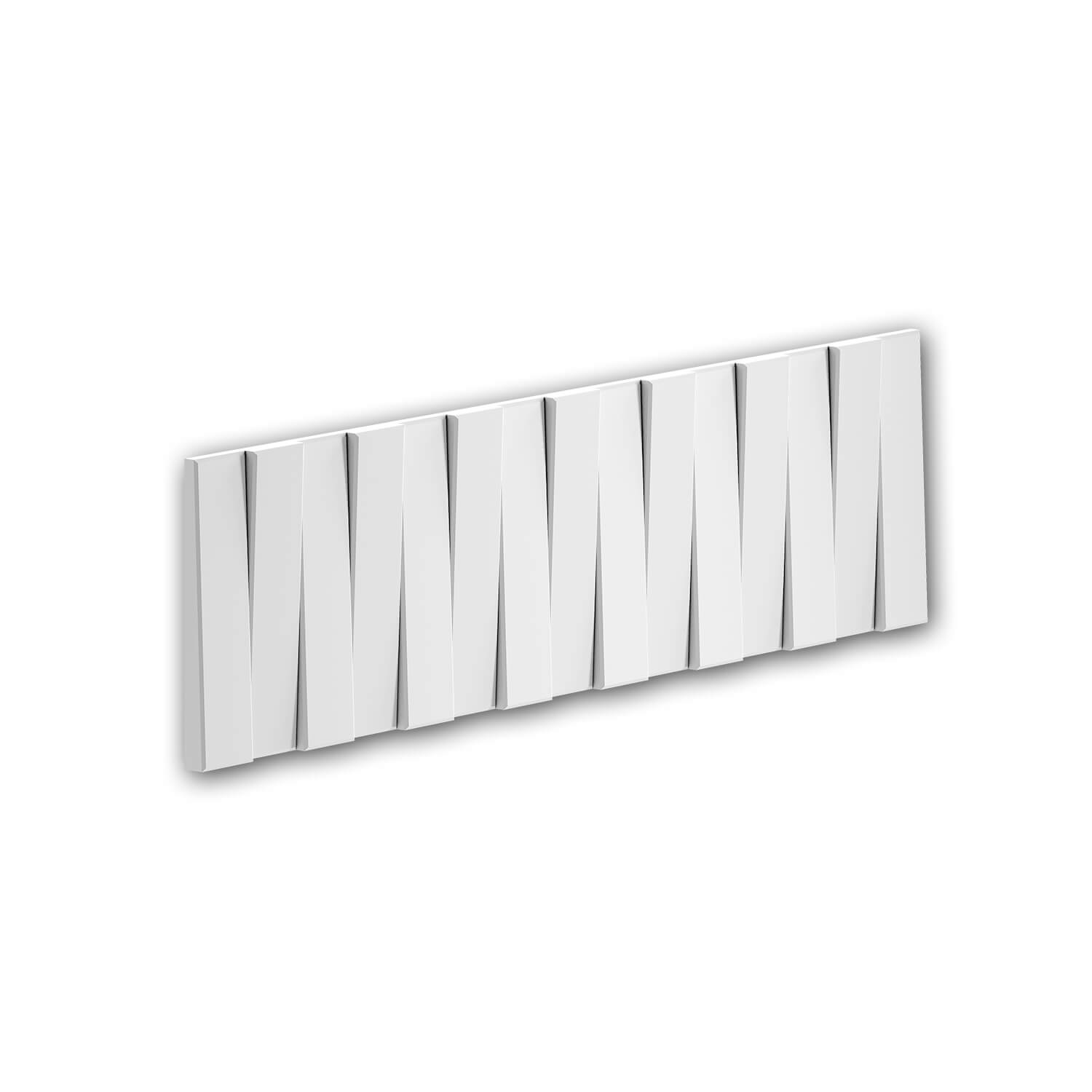 3d Wandpaneel Profhome 159901 Wandvertäfelung Akustikpaneel Zierelement Modernes Design Weiß 96 X 24 Cm