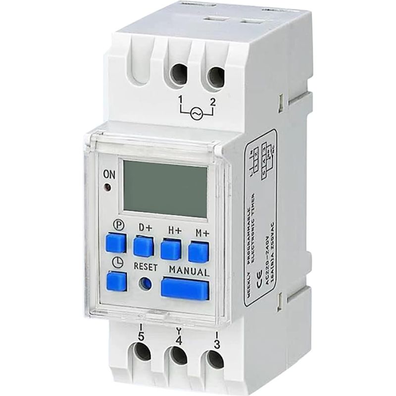 Digitaler Elektrischer Zeitschalter/relais-schalter Mit Wöchentlich Programmierbarer Leistungsanzeige Und Lcd-display, Thc15a, 220v, 16a