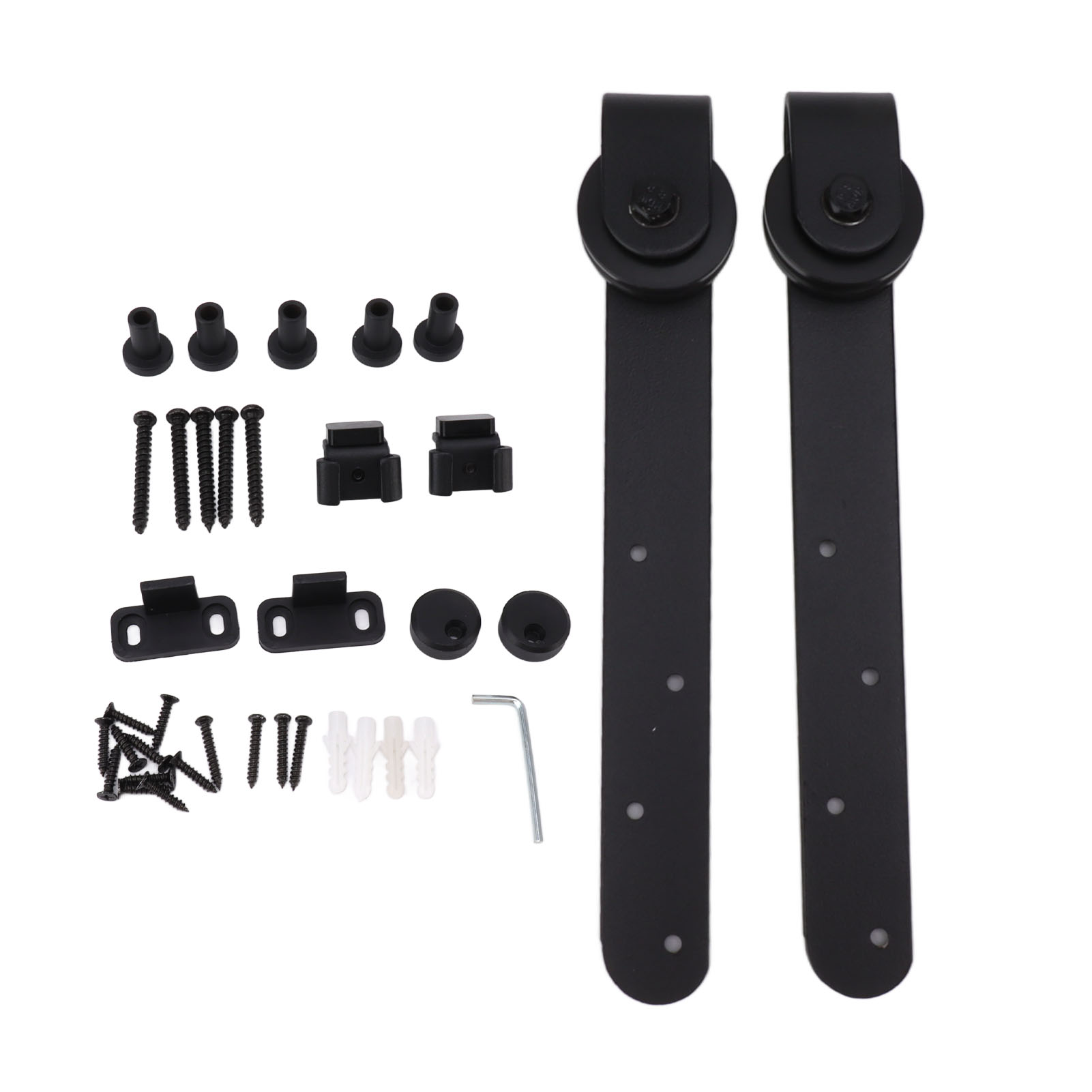 Mini Quiet Slide Schiebetürbeschlag-set, Einfach Zu Montieren, Aus Kohlenstoffstahl, Mit Rolle Und Schiene Für Schiebetüren Von Kleiderschränken.