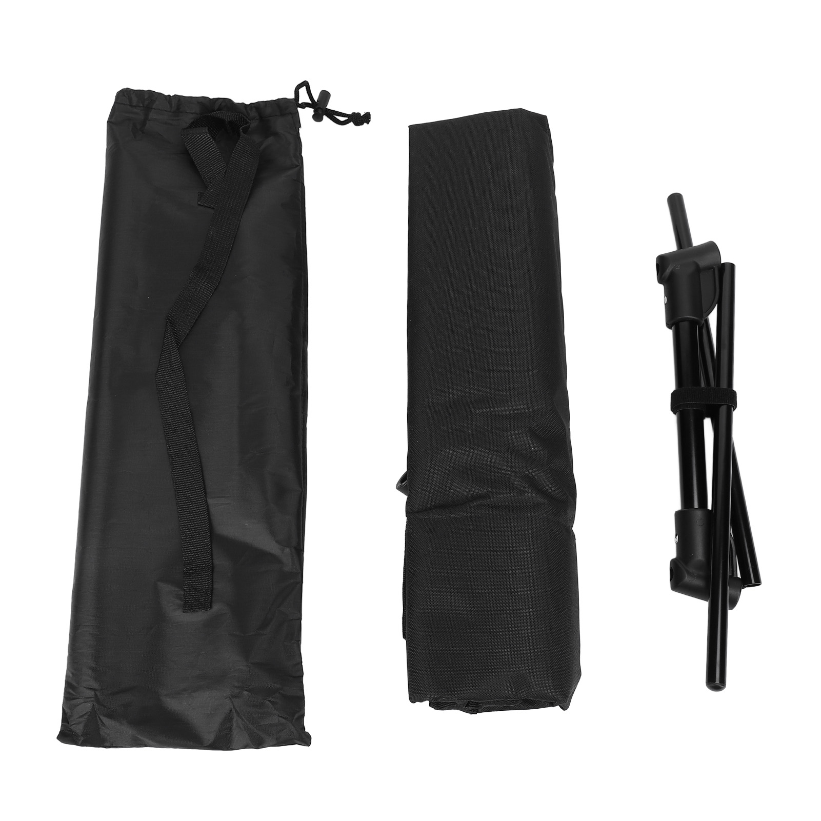 Strandstuhl Mit Verstellbarer Rückenlehne, Faltbar, Tragbar, Leicht Und Atmungsaktiv, Ideal Für Camping Und Angeln Im Freien (schwarz).