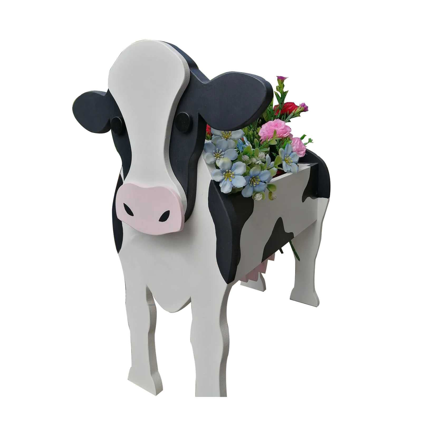 Tierblumentopf 34x24cm Aus Pvc, Originell Und Niedlich, In Form Einer Kuh, Ideal Für Sukkulenten Und Kleine Blumen.