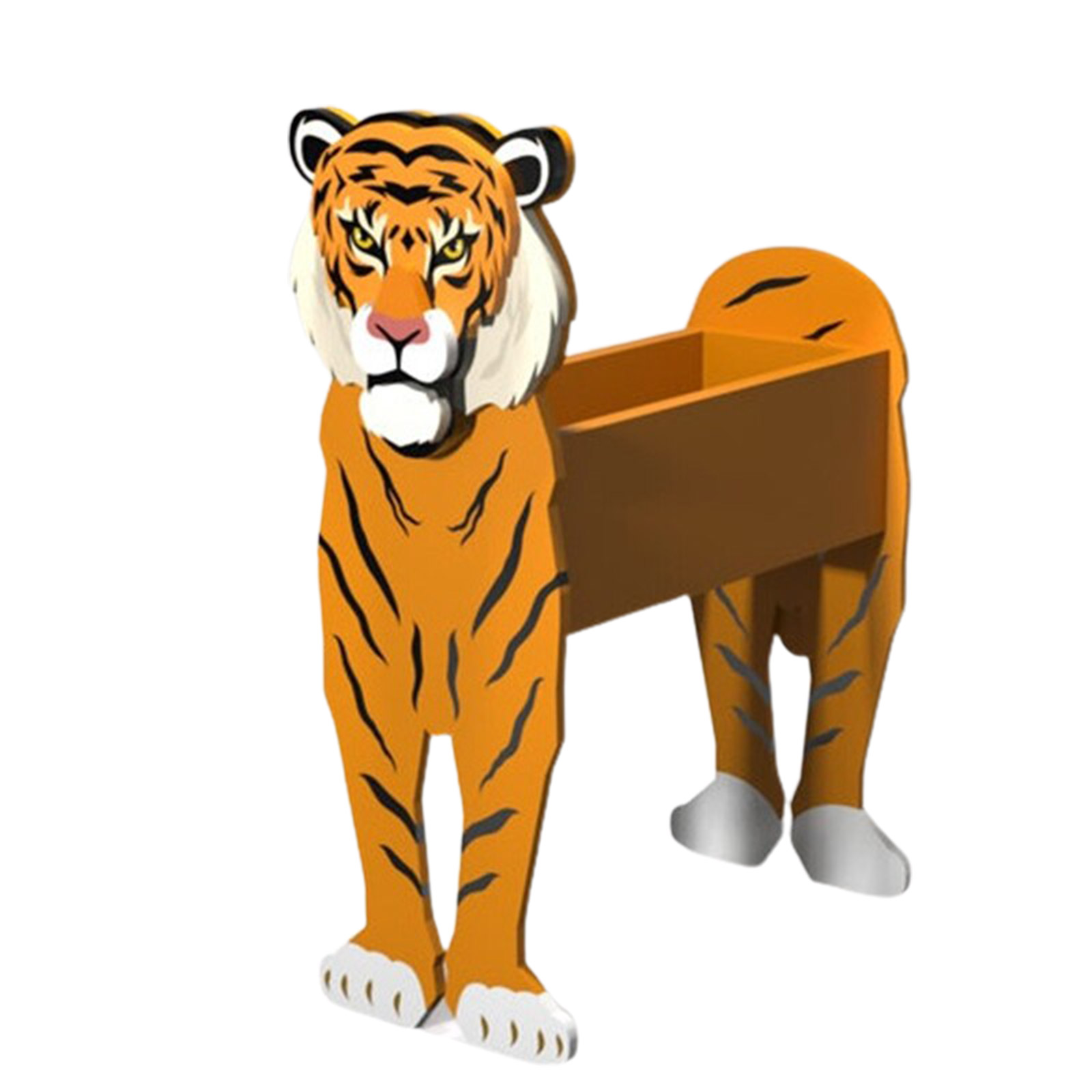 Tierförmiger Blumentopf 34x24cm Aus Pvc, Originell Und Niedlich, Ideal Für Sukkulenten Und Kleine Blumen (tiger).