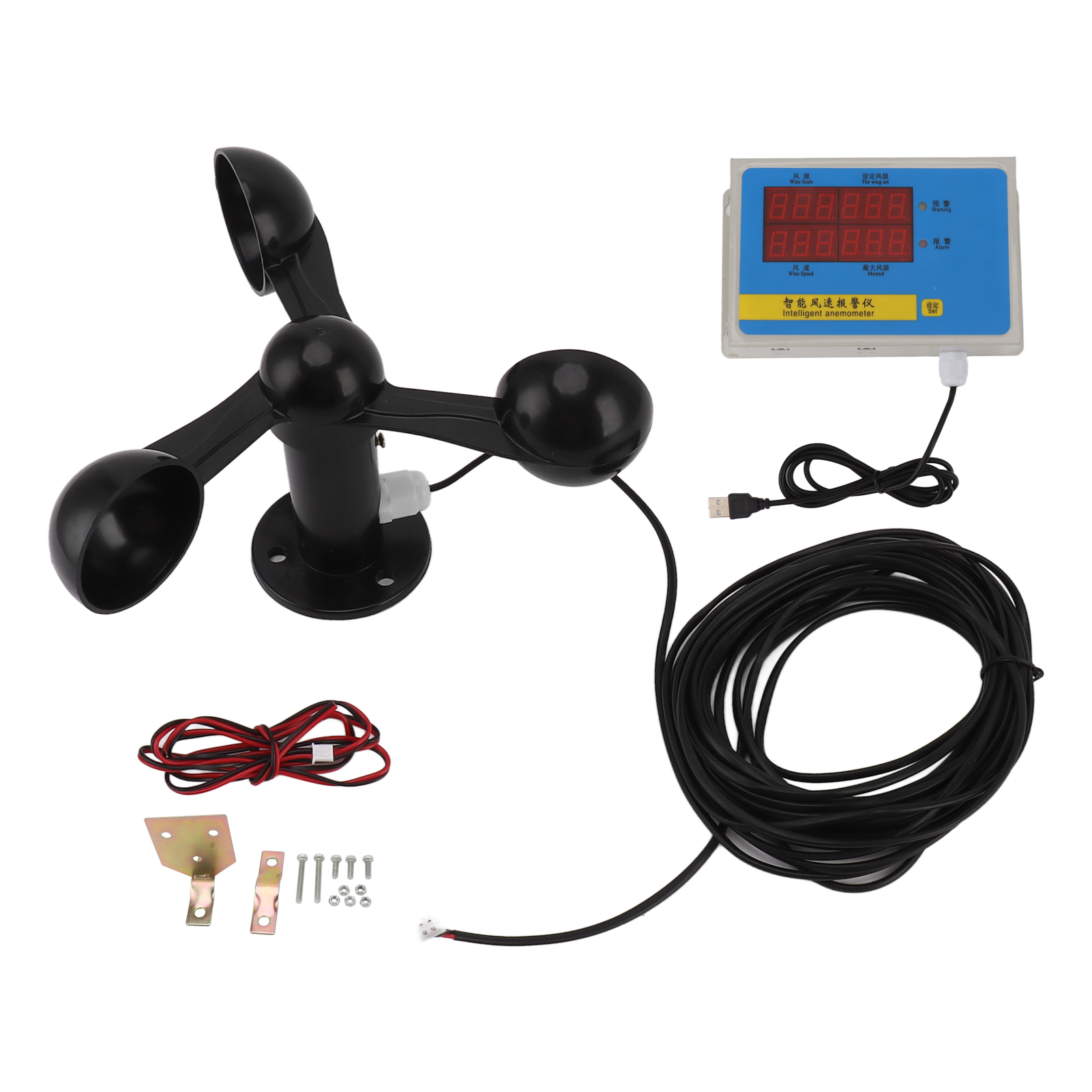Turmdrehkran-anemometer, Alarm, Wetterstation, 3-schalen-anemometer