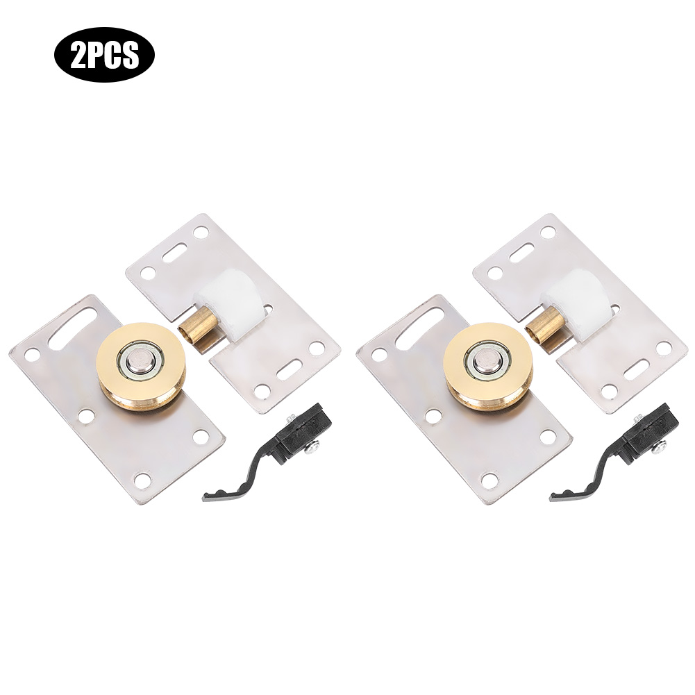 Set Mit 2 Rollen Für Hölzerne Schiebetüren Von Kleiderschränken, Edelstahllager, Rollenscheibe