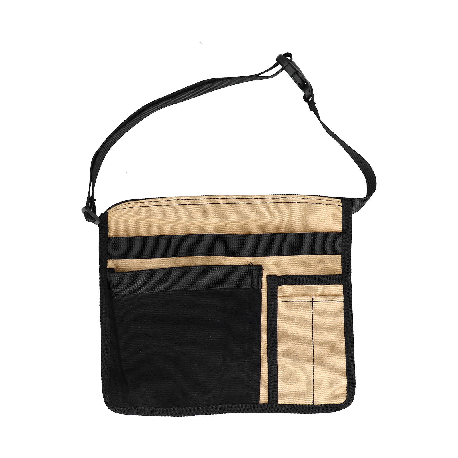 Leichte Gürteltasche Aus Oxford-gewebe Mit Mehreren Fächern Für Gartenarbeit, Klettern Und Outdoor-aktivitäten (schwarz-khaki)