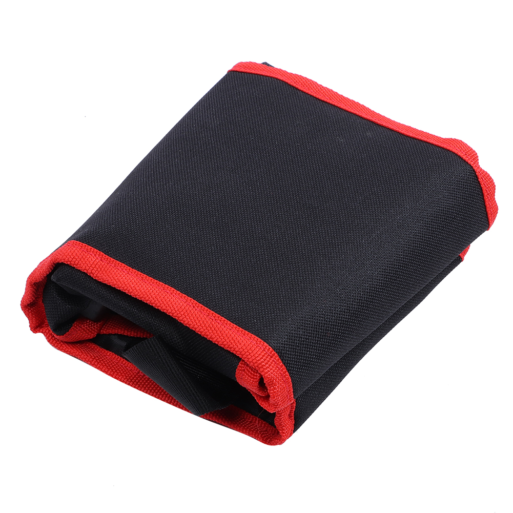 Multifunktionale Gürteltasche Für Gartengeräte, Werkzeugorganizer Für Elektriker Mit Mehreren Fächern (schwarz Und Rot) 56 X 16 Cm