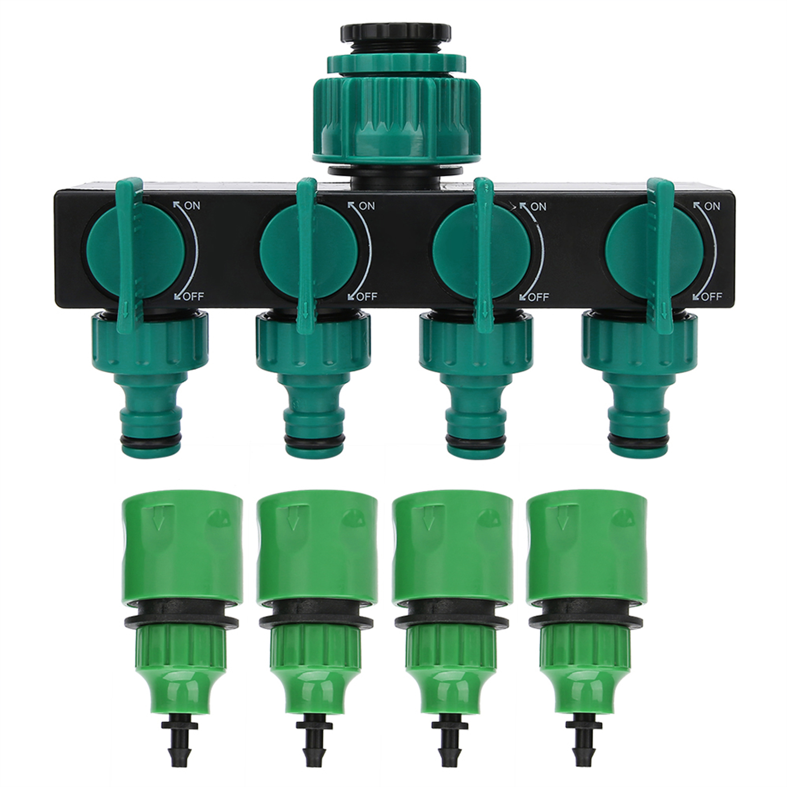 4-wege-dn20/dn25-fnpt-verteiler-wasserhahnverbinder Für Gartenschläuche Mit 1/4"-schnellkupplung