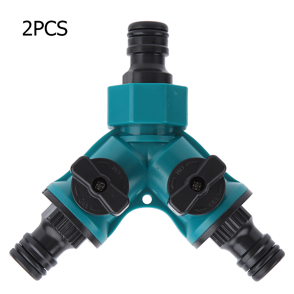 Set Mit 2 Dreiwege-y-adaptern Mit Schalter Für Wasserschlauch
