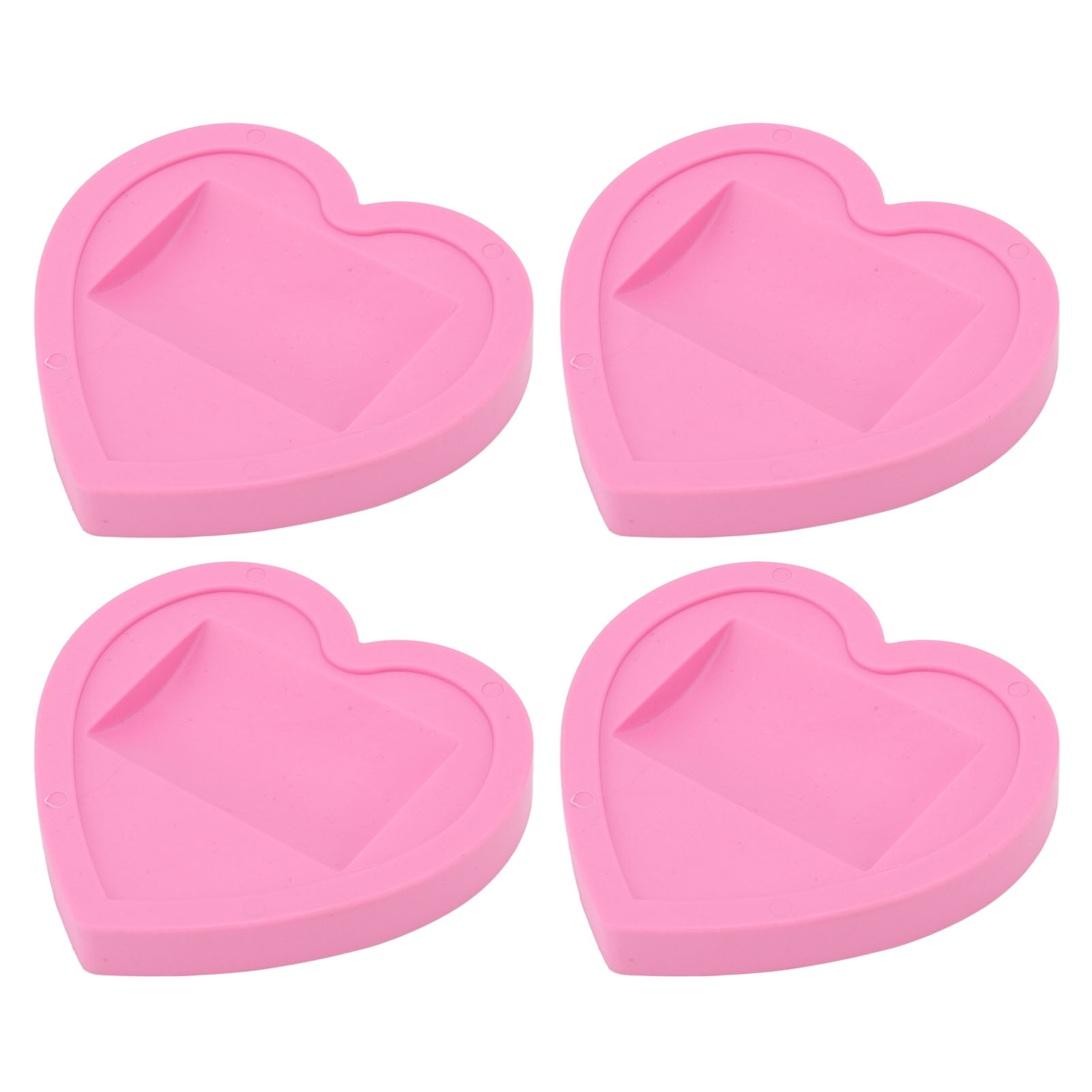 Set Mit 4 Universellen Gummifüßen Mit Rosa Herzmuster Zum Schutz Von Möbeln Und Zur Geräuschreduzierung