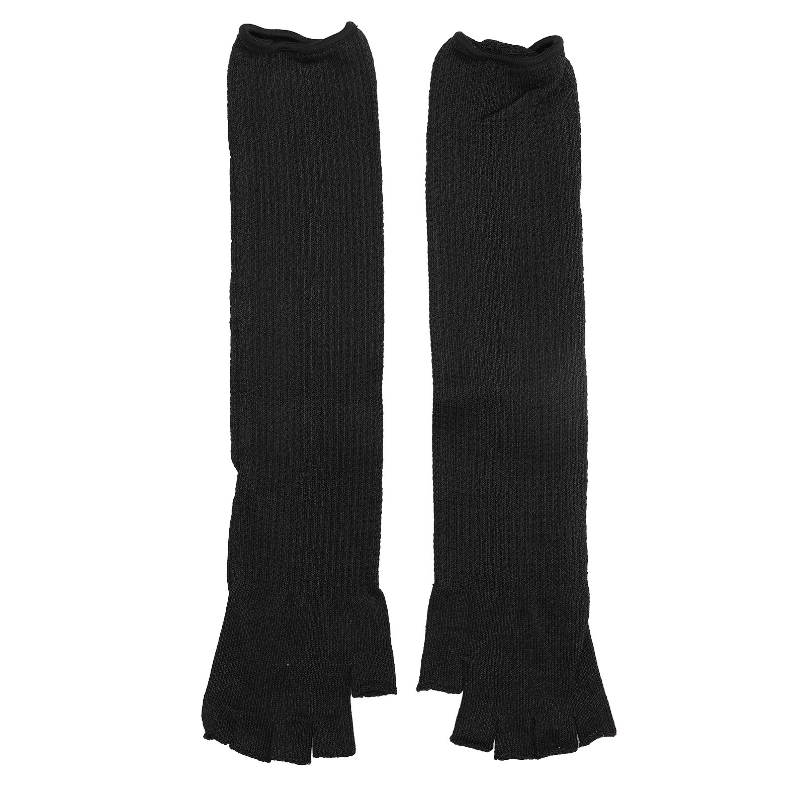 Schnittfeste Halbfinger-schutzhülle 45 Cm / 17,7 Zoll, Schwarz, Ideal Zum Kochen, Für Holzarbeiten Und Gartenarbeit.