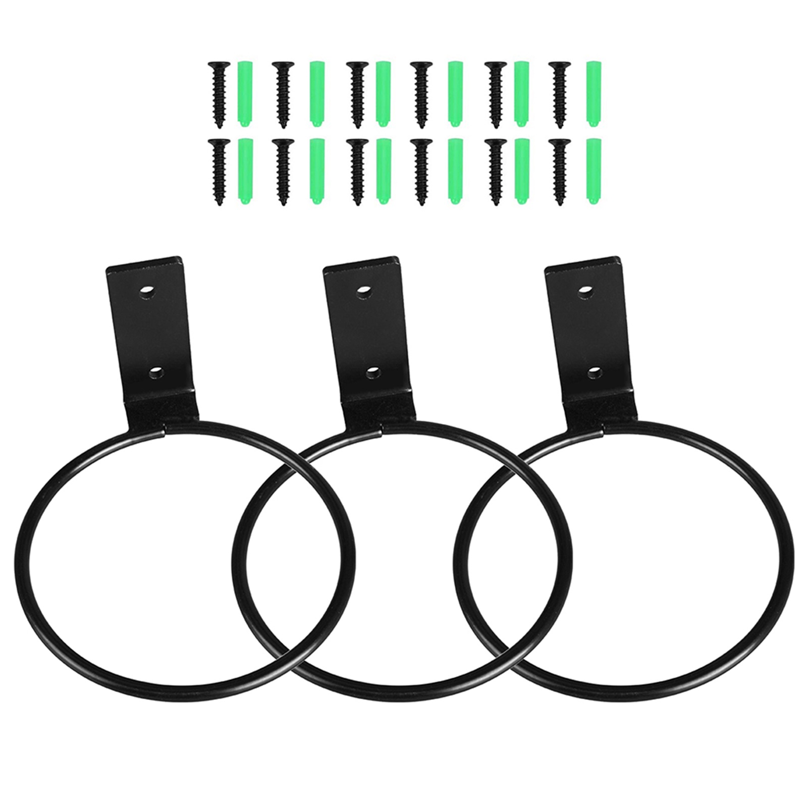 Set Mit 3 Wand-pflanztopfhaltern (12,7 Cm Ringe) - Metall-pflanzenhaken - Wand-pflanzhaken