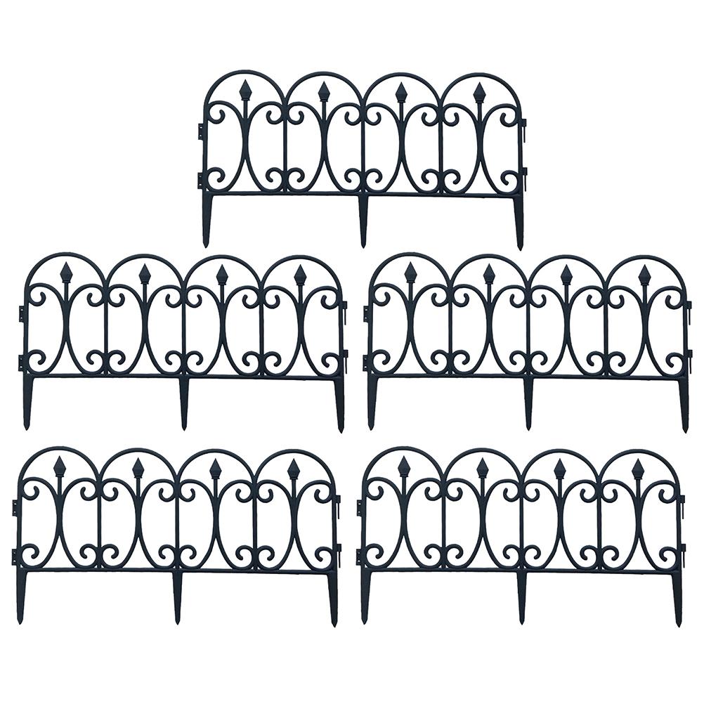 Set Mit 5 Abnehmbaren Kunststoff-schutzleisten Für Garten, Rasen Und Terrasse.