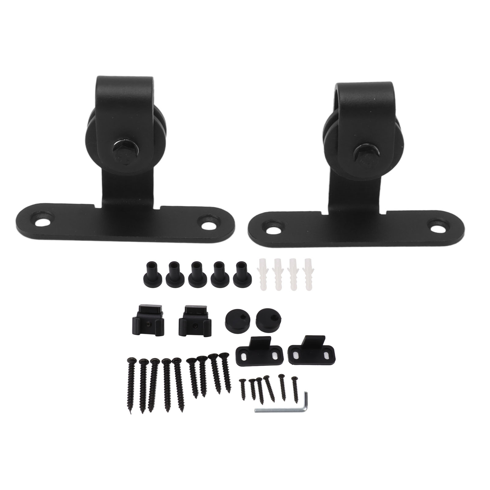 Miniatur-schiebetürrolle In Schwarz Mit Zubehörset, Kompatibel Mit Schränken.