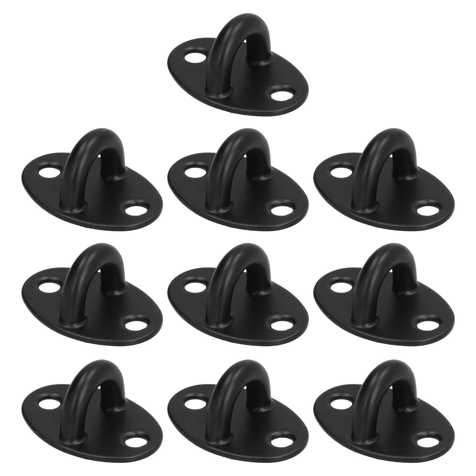 Packung Mit 10 Robusten U-haken Aus Edelstahl Mit Öse Zum Aufhängen Von Schaukeln, Stühlen Und Hängematten (schwarz).