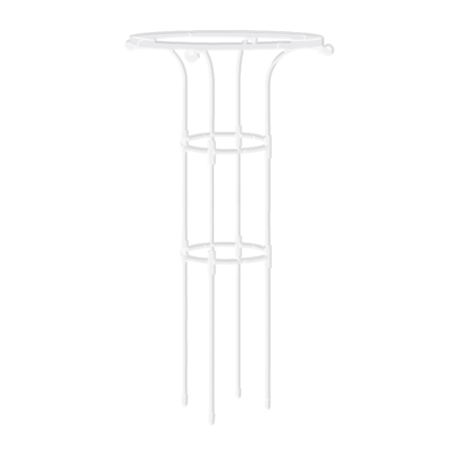 Rankhilfe Für Kletterpflanzen Im Innen- Und Außenbereich, Schirmförmig, Weiß, 95 Cm Hoch, 25 Cm Durchmesser.