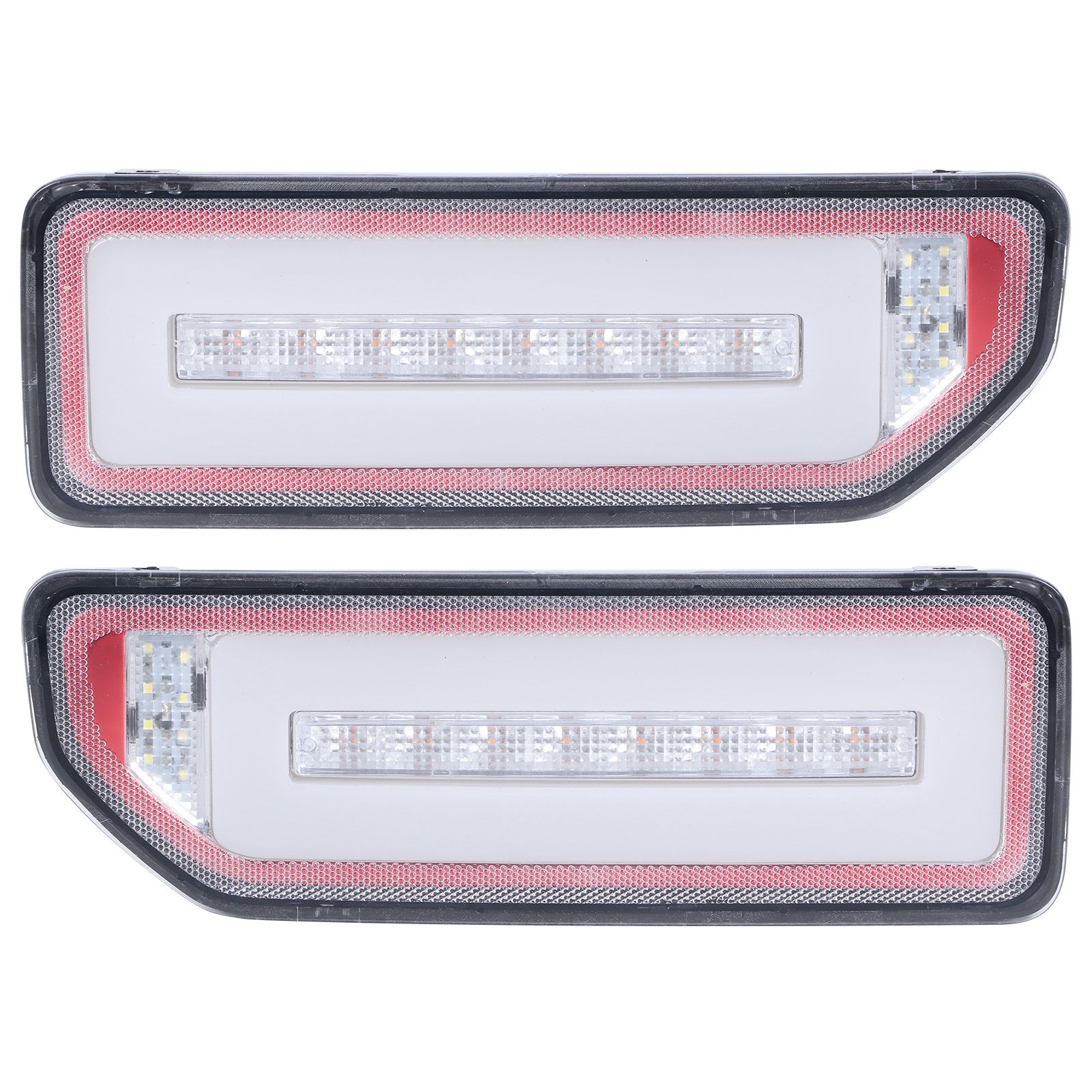 Dynamische Led-rückleuchten (paar) Mit Rückfahrblinkern Und Parkleuchten, Kompatibel Mit Suzuki Jimny 2019-2020 (weiß).