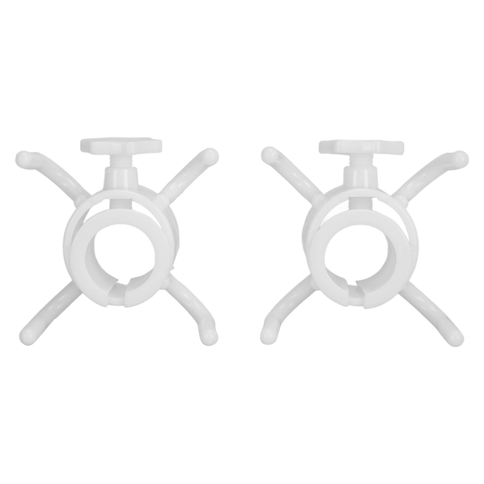 Set Mit 2 Strandhaken Aus Kunststoff, 4-armiger Halter Für Handtücher, Hüte Und Sonnenbrillen, Weiß