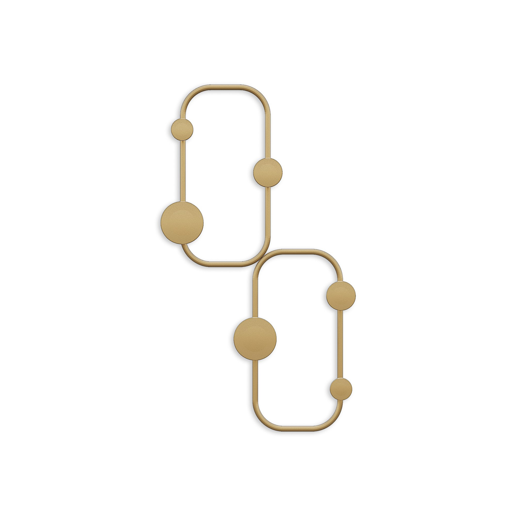 Wandhaken Aus Metall "ladybug" - 26 X 5 X 48 Cm - Gold