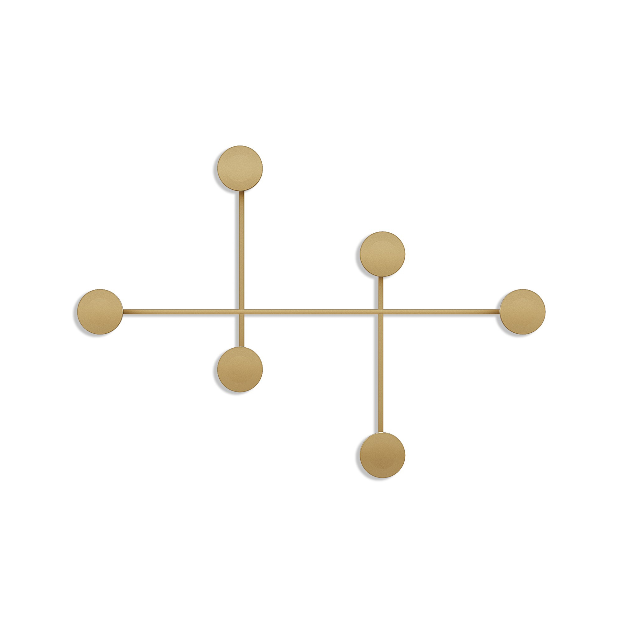 Wandhaken Aus Metall "dama" - 82 X 10 X 60 Cm - Gold