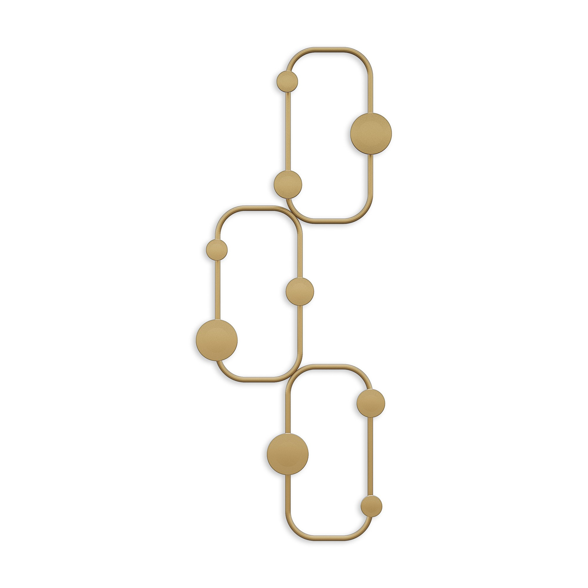 Wandhaken Aus Metall "lizzard" - 28 X 5 X 70 Cm - Gold