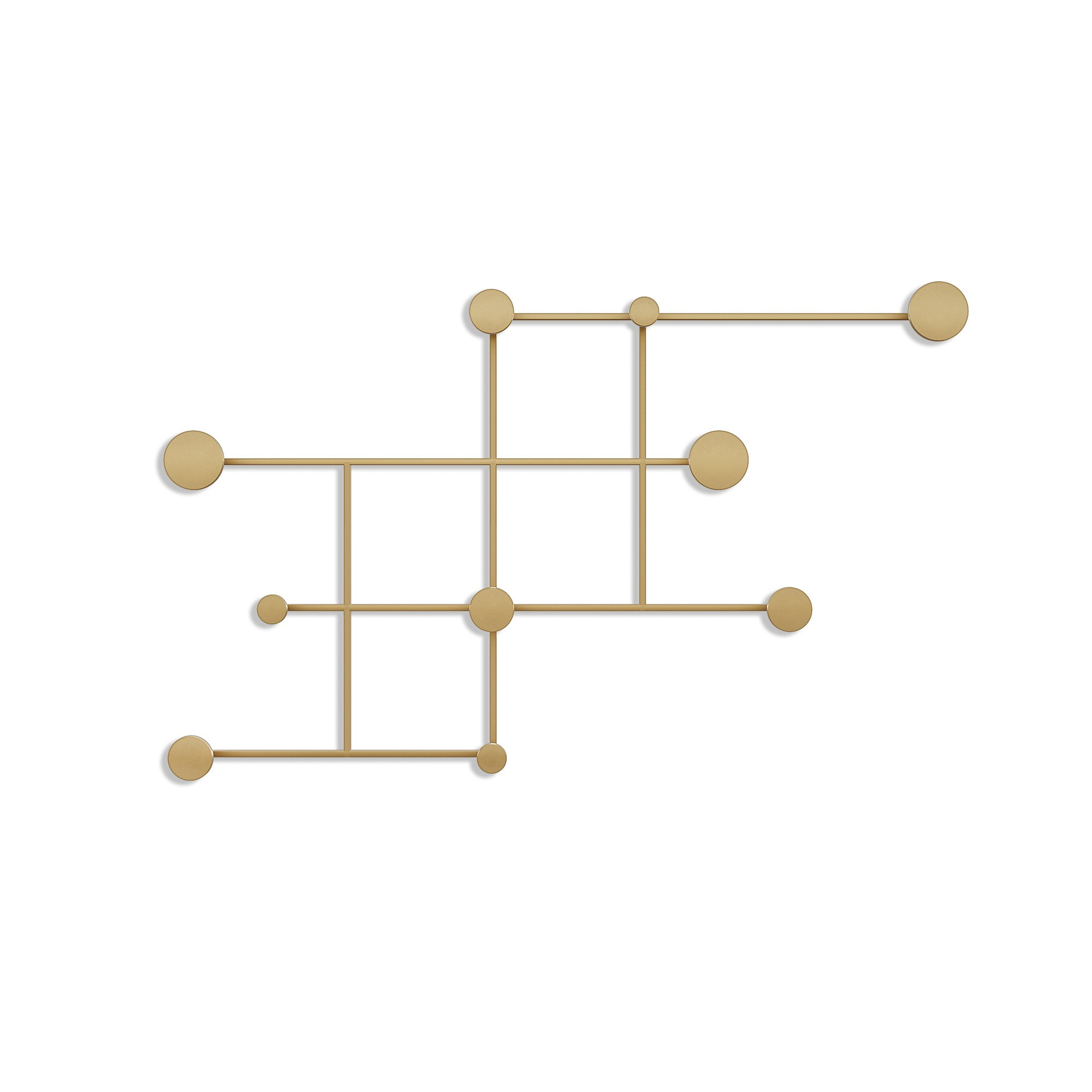 Wandhaken Aus Metall "fatara" - 112 X 10 X 64 Cm - Gold