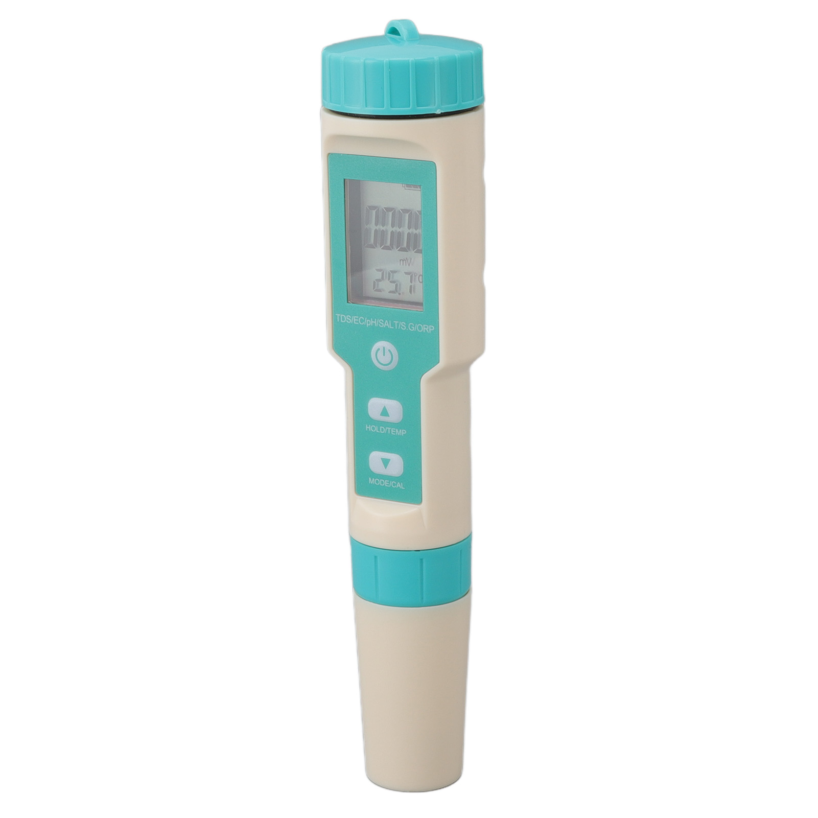 7-in-1-wasserqualitätstester: Orp, Ph-wert, Tds, Temperatur, Ec, Salzgehalt, Sg. Präziser Digitaler Teststift Mit Pulver.