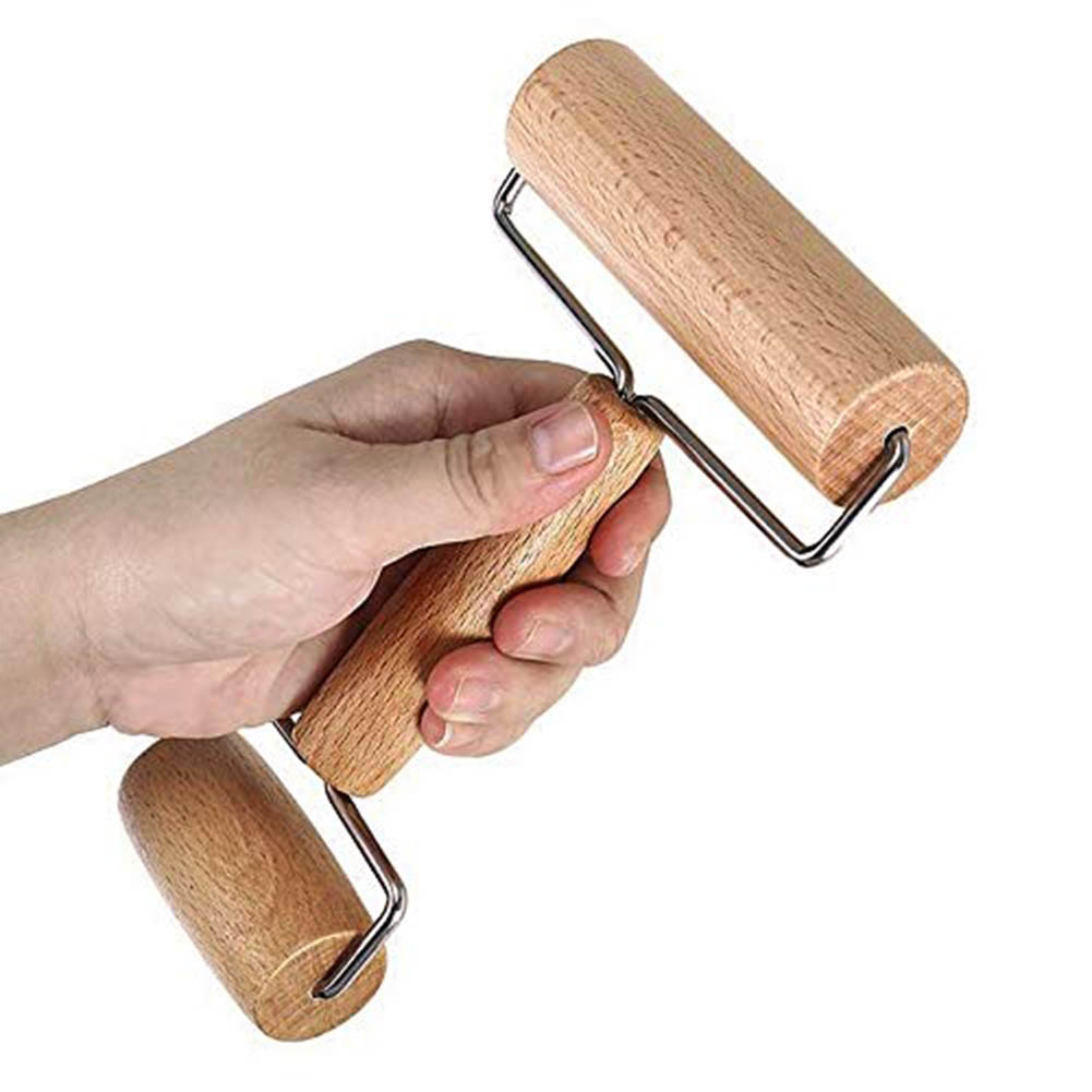 Nudelholz Aus Holz, Pizzateigroller, Doppelköpfiges Nudelholz Aus Holz