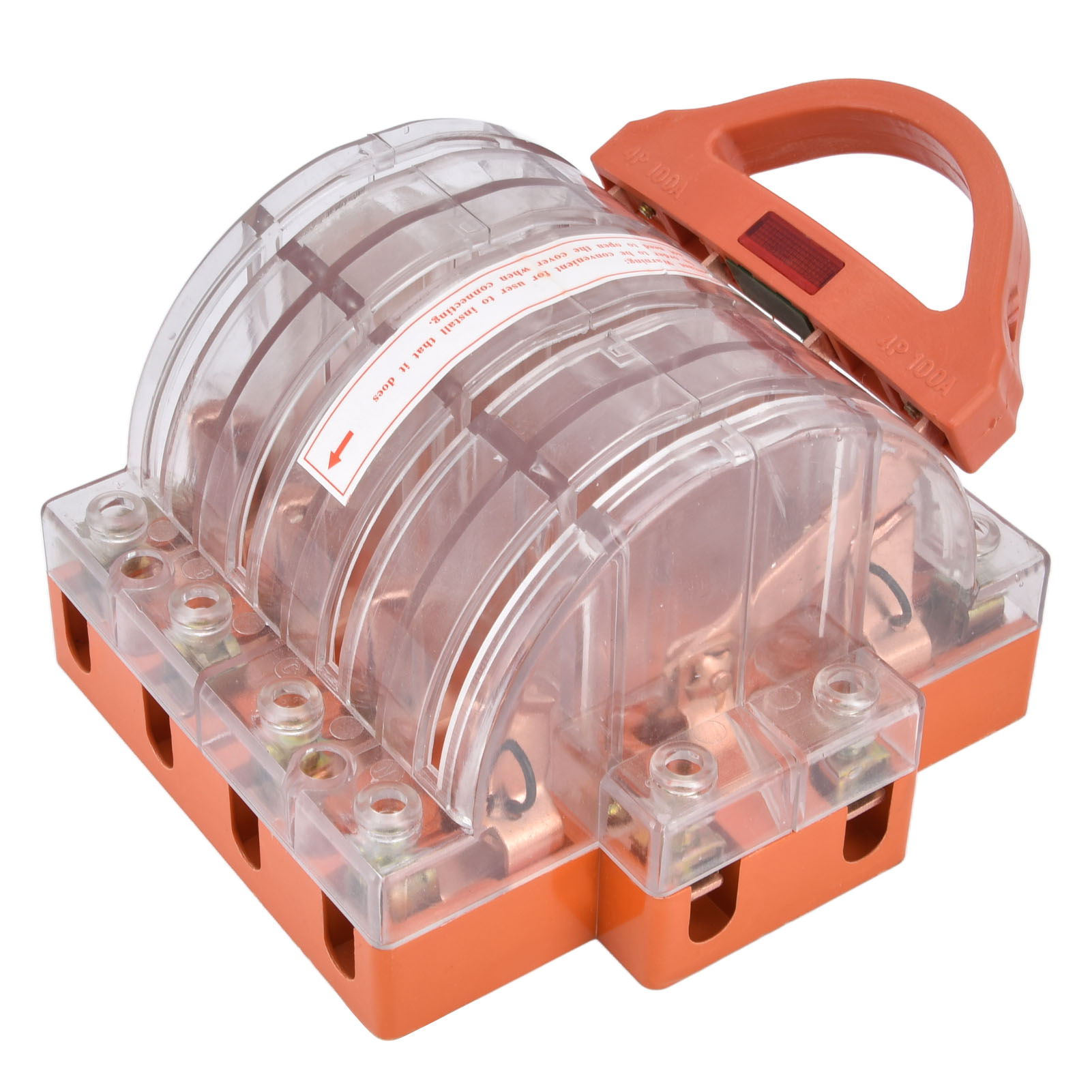 Messersicherheitsschalter Ac380v 100a 4-polig, Zweifach Umschaltend, Transparentes Gehäuse, Led-anzeigen, Trennschalter Für Messer