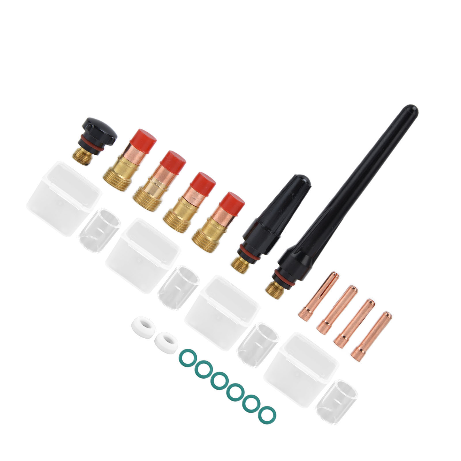 23-teiliges Wig-schweißbrenner-set Mit Gaslinse, Elektrode, Glasbecher Und Dichtungsring Für Wp17/18/26