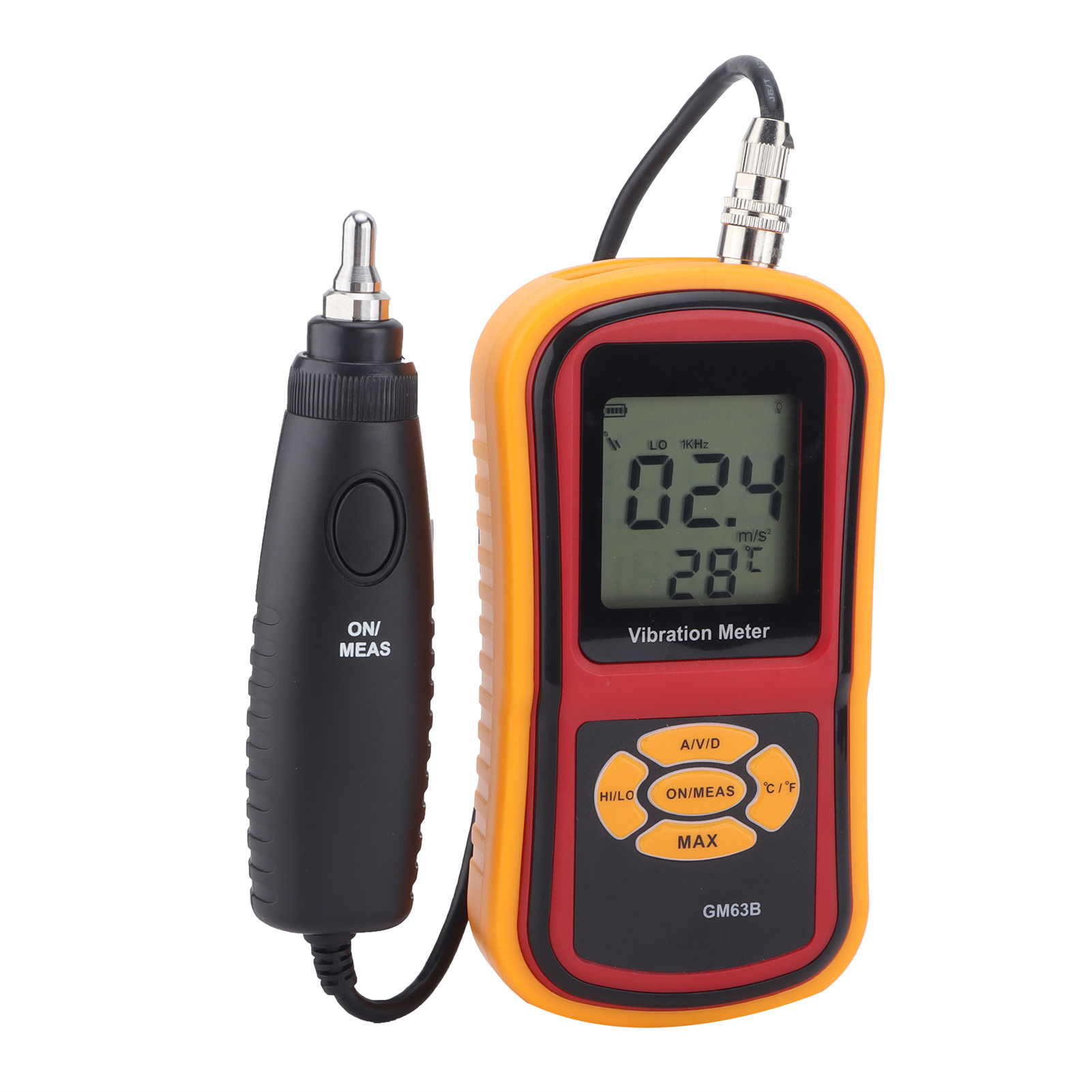 Gm63b Vibrationsmessgerät Geschwindigkeits-, Beschleunigungs- Und Wegmessung Split-typ Handliches Tragbares Vibrationsmessgerät