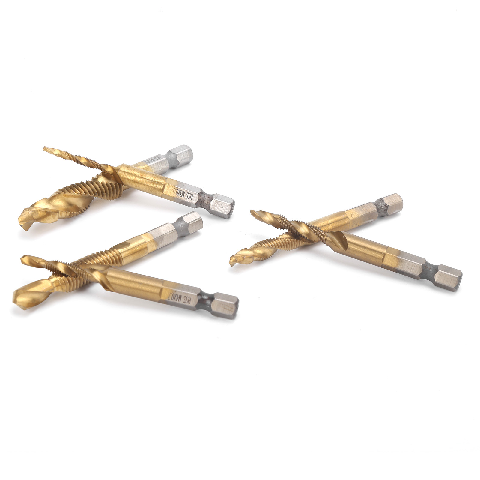 6-teiliges Kombi-set Aus Gewindebohrer Und Bohrer Für Hss-sechskantschrauben (us-standard)